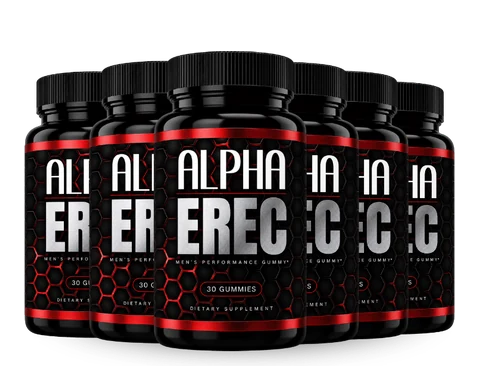 Six-bottle package of Alpha Erec, 180 gummies for 180 days, the lowest price per bottle