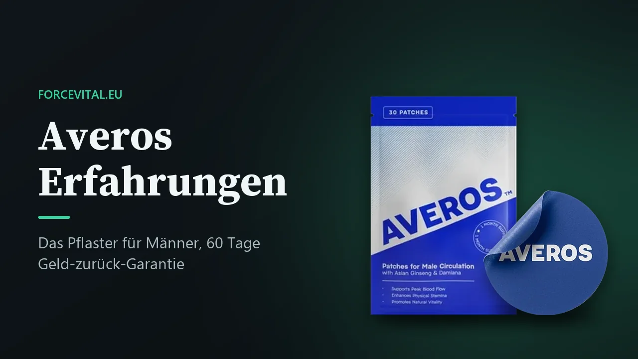 Averos Erfahrungen: der Beutel mit 30 Pflastern und ein Averos-Pflaster