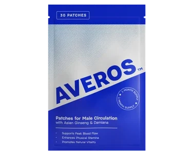 Une boîte Averos, un sachet de 30 patchs pour un mois
