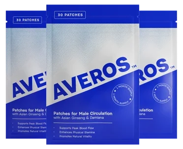 Trois boîtes Averos, soit 90 patchs pour les trois mois conseillés
