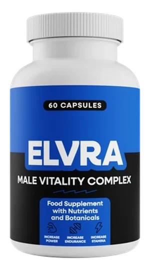 Elvra, flacon de 60 gélules végétales, complexe vitalité masculine pour l’énergie et le métabolisme