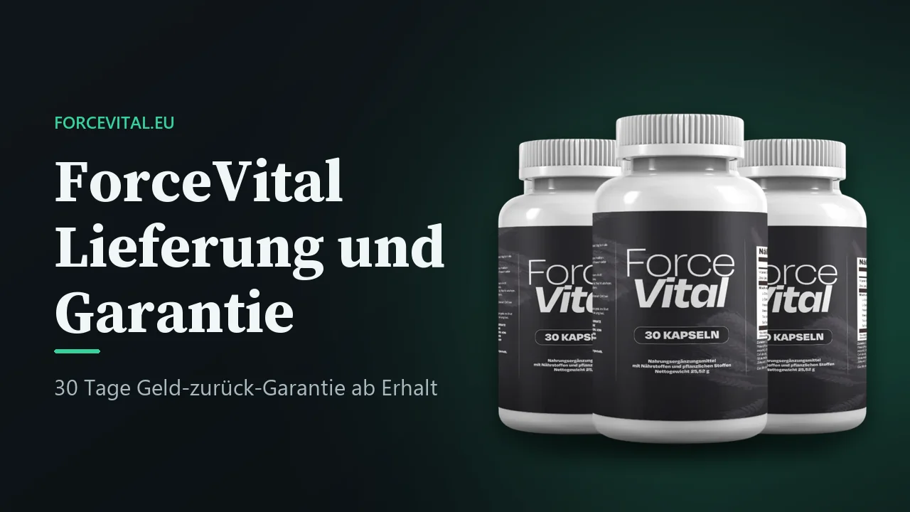 ForceVital Lieferung und Garantie: das 3er-Paket mit 30 Tagen Geld-zurück-Garantie