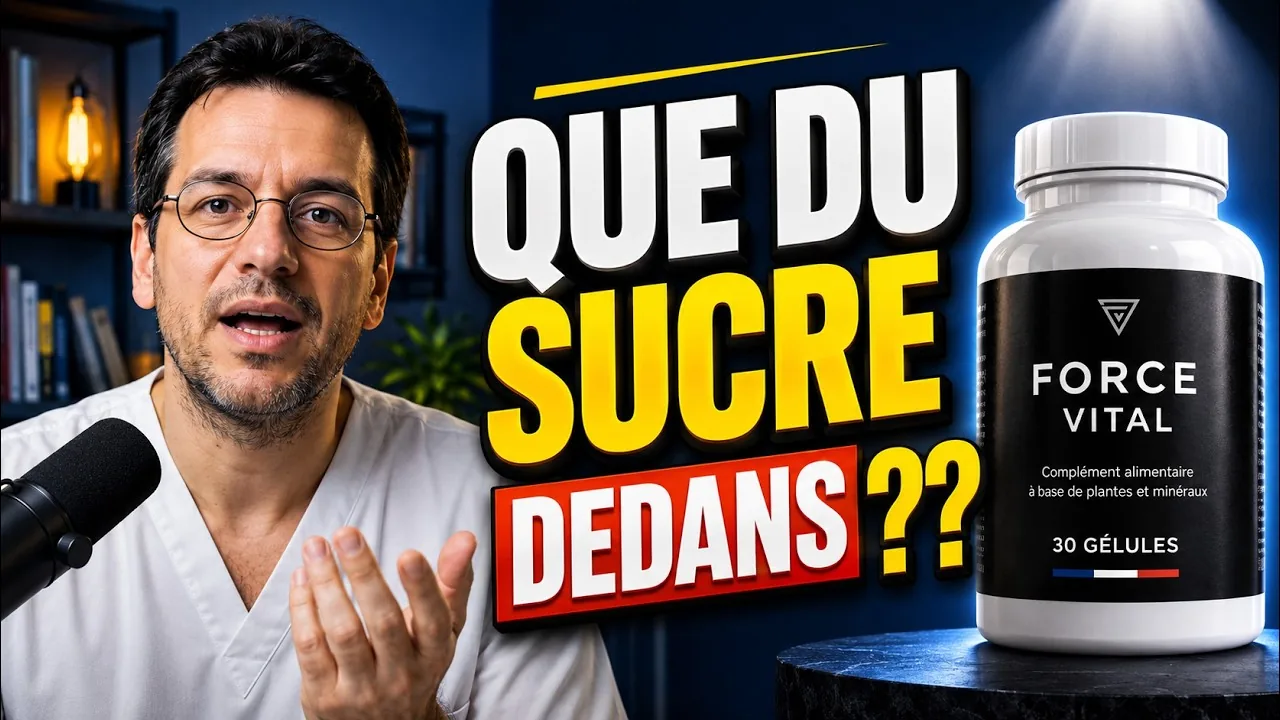 La composition de ForceVital présentée en vidéo, flacon de 30 gélules