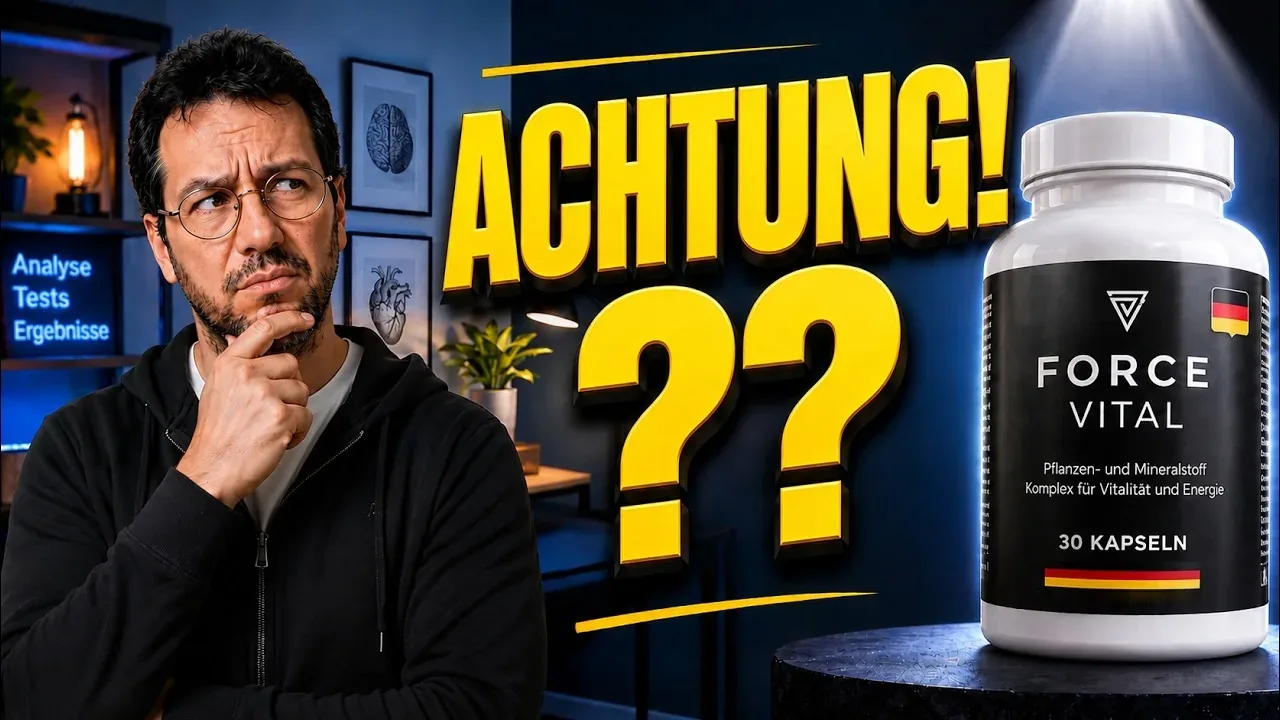 ForceVital Nebenwirkungen, das Video zur Verträglichkeit, Flasche mit 30 Kapseln