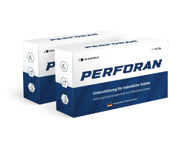 Formato da due scatole di Perforan, 120 capsule per due mesi