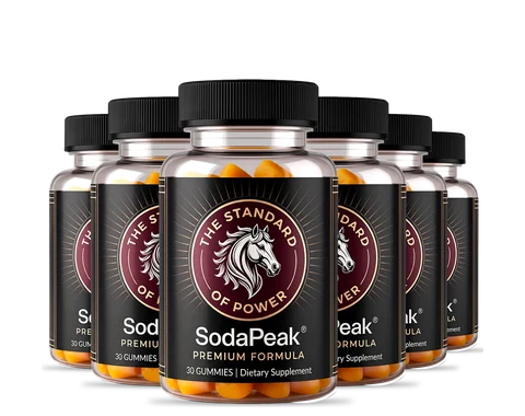 Six-bottle package of SodaPeak, 180 gummies for 180 days, the lowest price per bottle