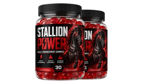 Stallion Power two-bottle package, 60 gummies, a 60-day supply, the length of the guarantee