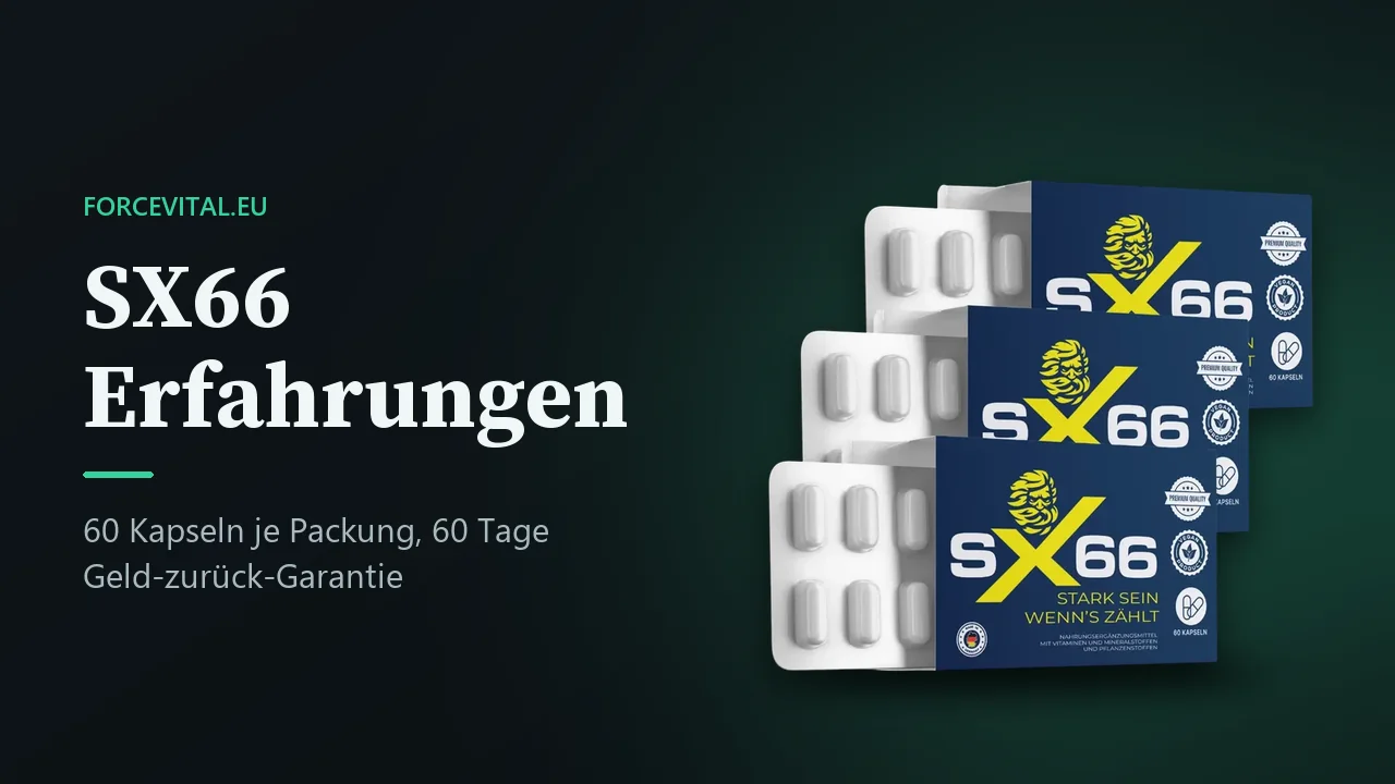 SX66 Erfahrungen: drei Packungen SX66 mit je 60 Kapseln in Blistern